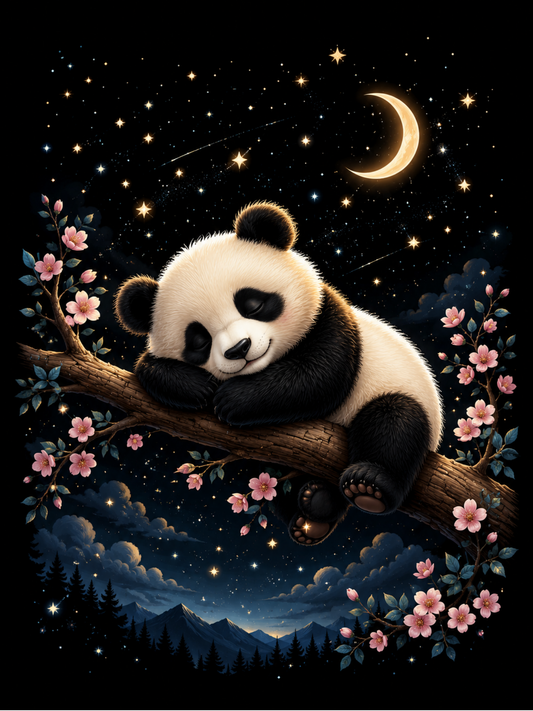 Sleeping Panda on a Branch / Pandas Printable Art 2 / Premium Printable Digital Download