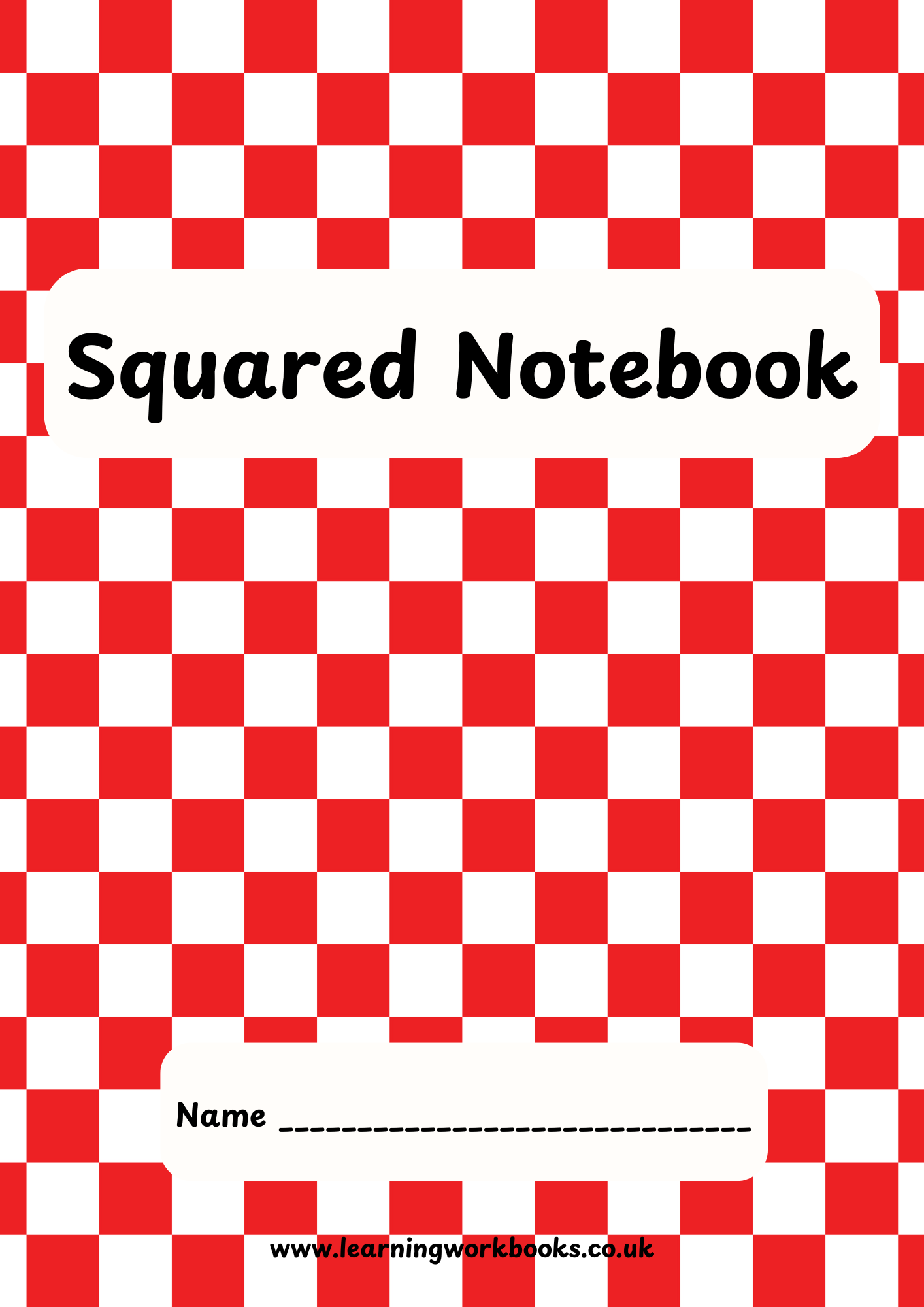 Checked Pattern 20mm Squared Notebook 2 (downloadable digital product)