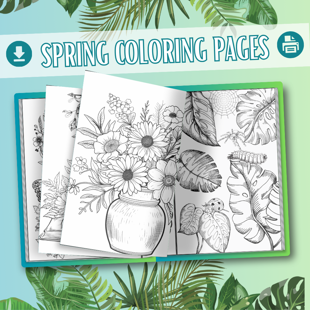 Spring Colouring Pages (downloadable digital product)