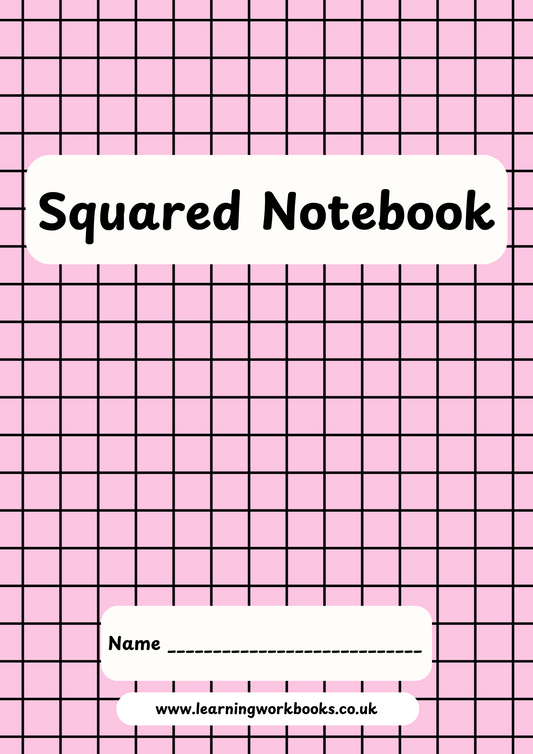 Coloured 10mm Squared Notebook 6 (downloadable digital product)