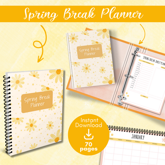 Yellow Spring Break Planner
