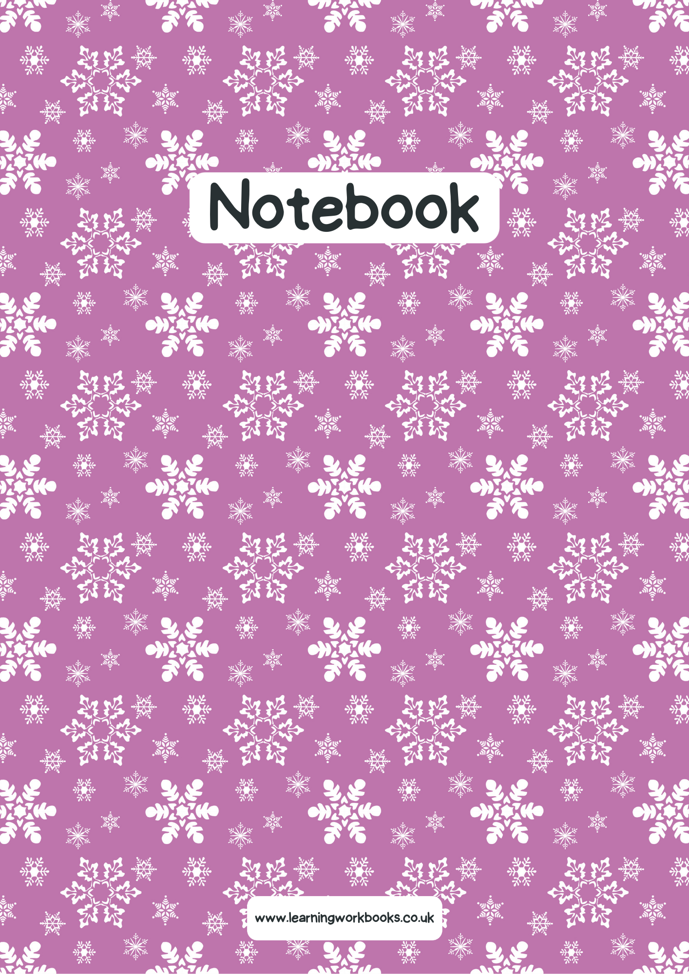 Snowflake A4 Lined Notebook 16 (downloadable digital product)