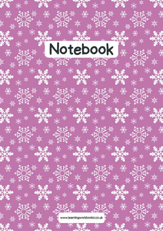 Snowflake A4 Lined Notebook 16 (downloadable digital product)