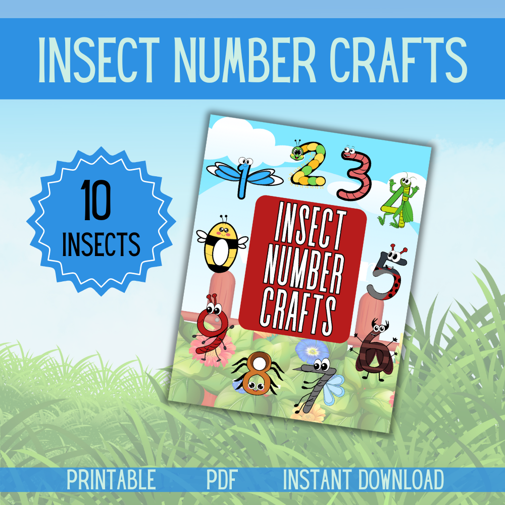 Insect Number Crafts (downloadable digital product)