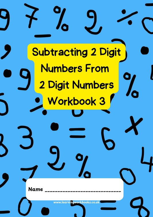 Subtracting 2 Digits From 2 Digit Numbers Workbook 3 (downloadable digital product)