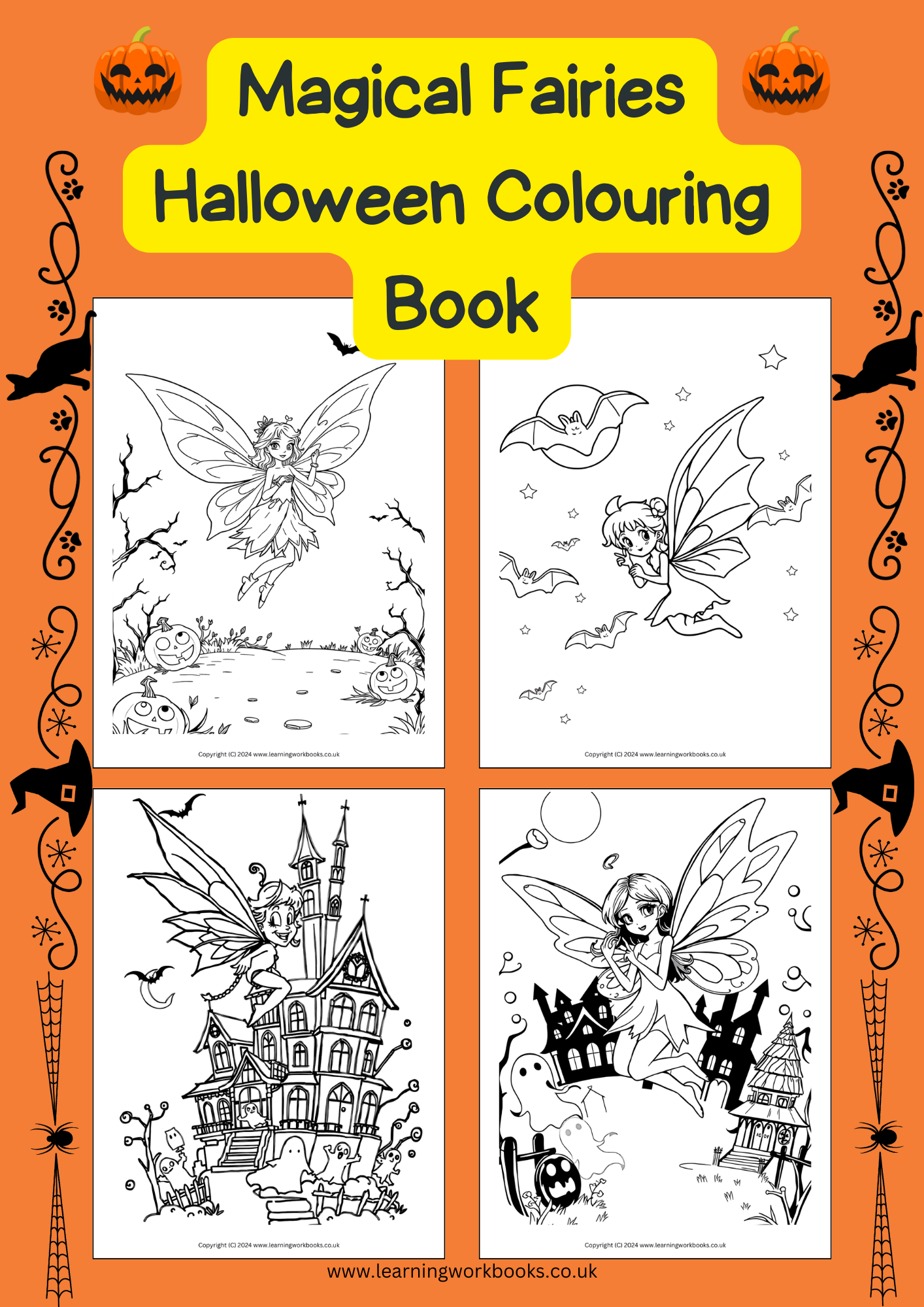 Magical Fairies Halloween Colouring Book