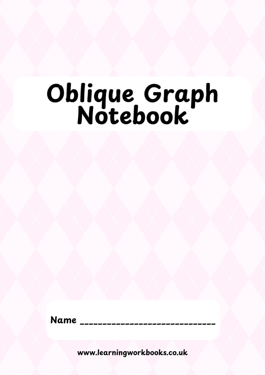 Argyle Small Oblique Graph Notebook 1 (downloadable digital product)