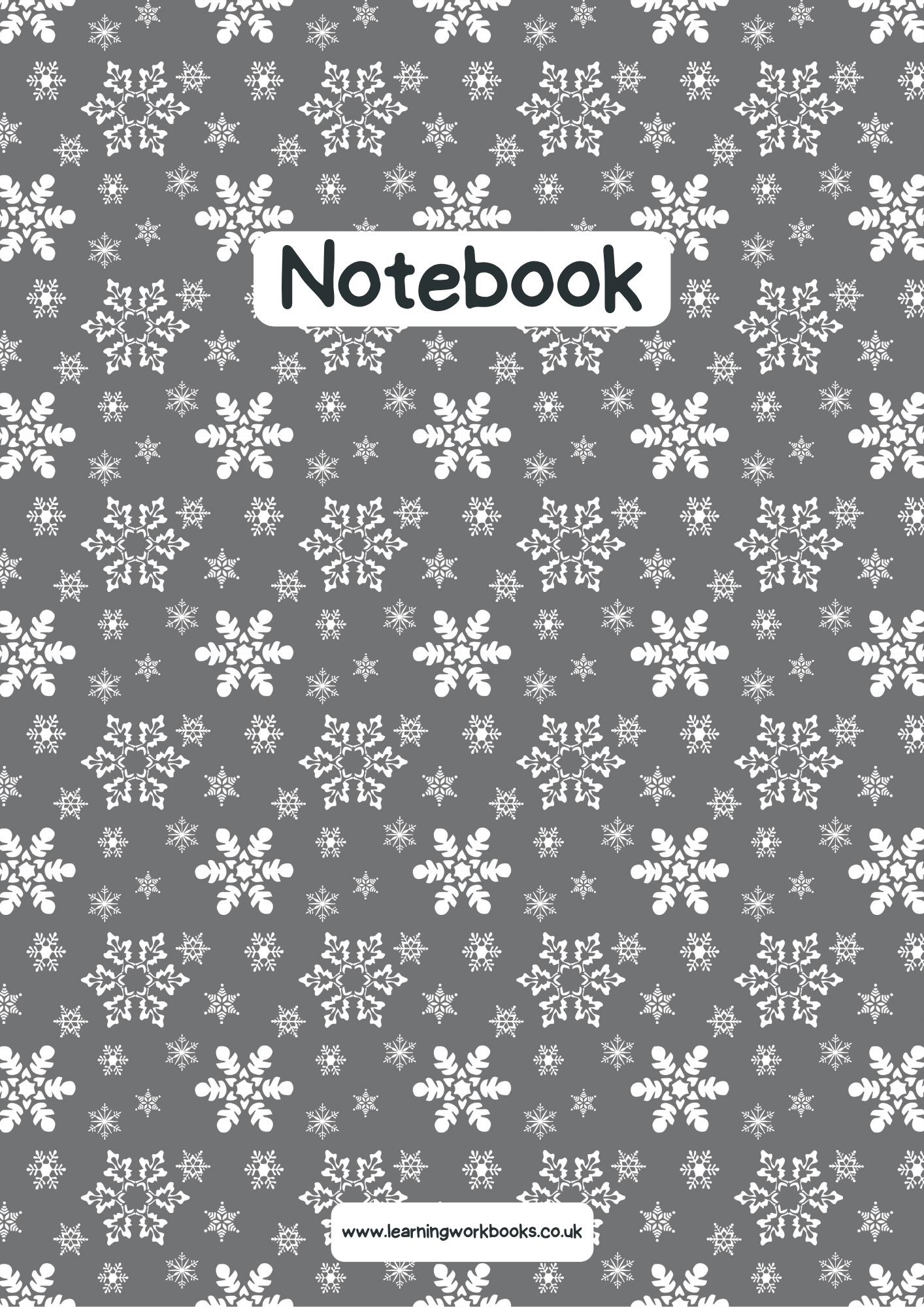 Snowflake A4 Lined Notebook 2 (downloadable digital product)