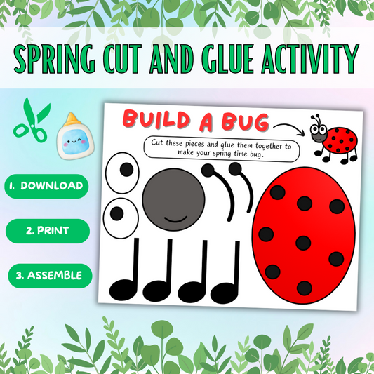 Build a Bug Arts and Crafts Template (downloadable digital product)
