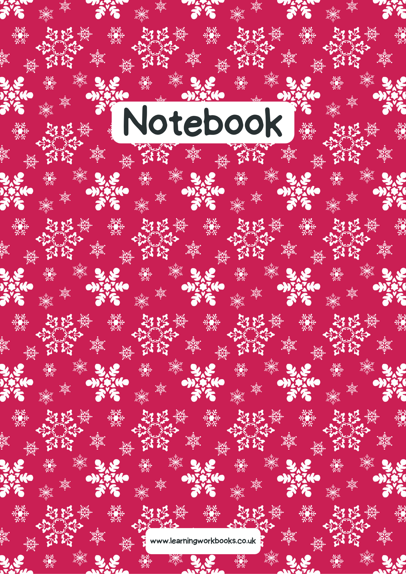 Snowflake A4 Lined Notebook 18 (downloadable digital product)