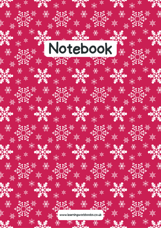Snowflake A4 Lined Notebook 18 (downloadable digital product)
