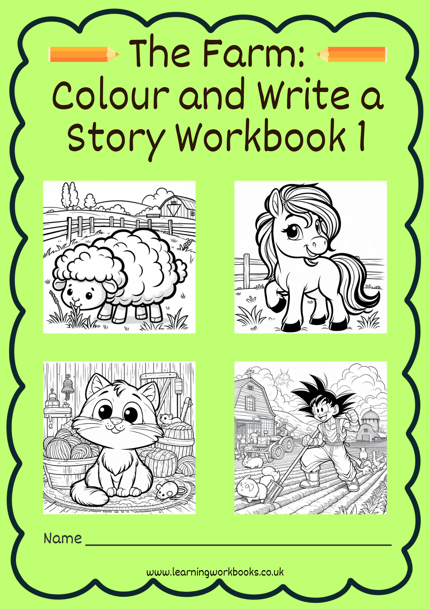 The Farm: Colour and Write a Story Workbook 1 (downloadable digital product)