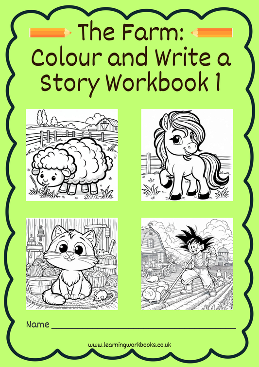 The Farm: Colour and Write a Story Workbook 1 (downloadable digital product)