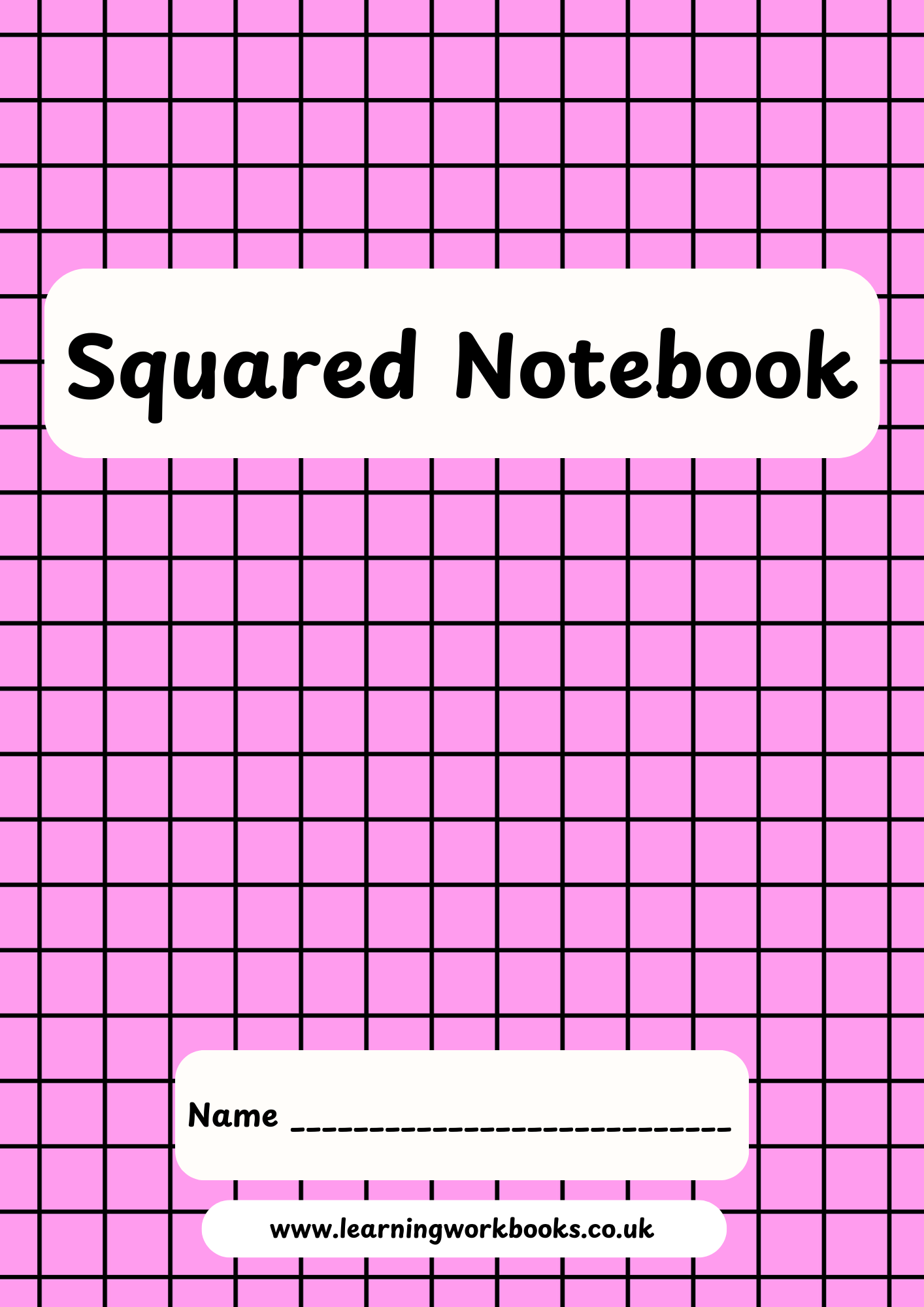 Coloured 10mm Squared Notebook 5 (downloadable digital product ...