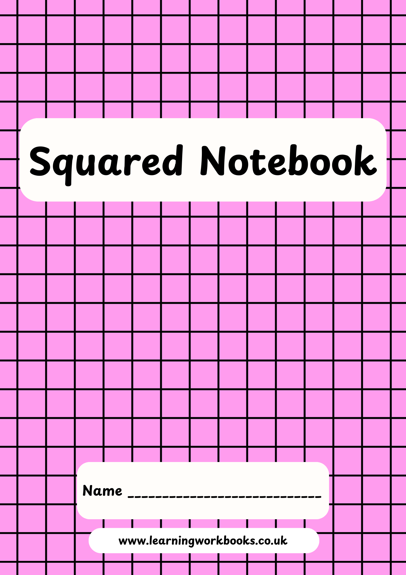 Coloured 10mm Squared Notebook 5 (downloadable digital product)