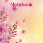 Pink Flowers with Yellow Background A4 Lined Notebook (Downloadable Ebook)