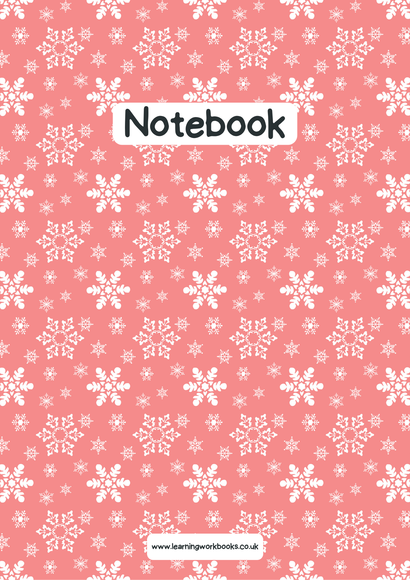 Snowflake A4 Lined Notebook 20 (downloadable digital product)