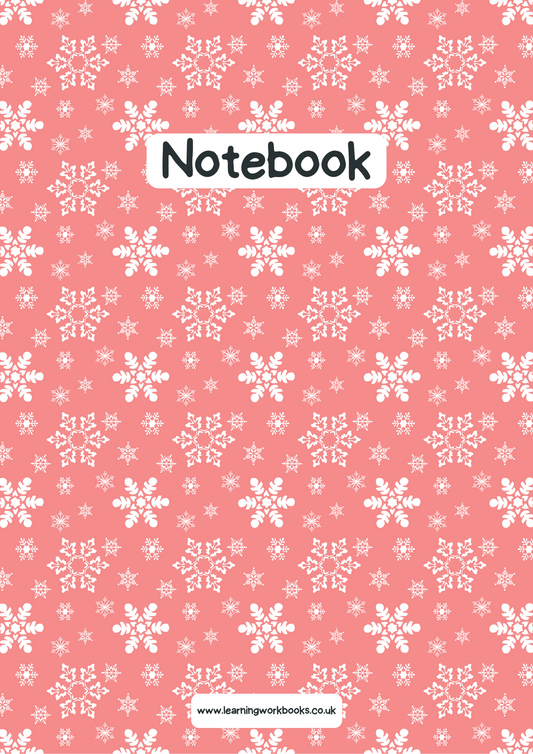 Snowflake A4 Lined Notebook 20 (downloadable digital product)