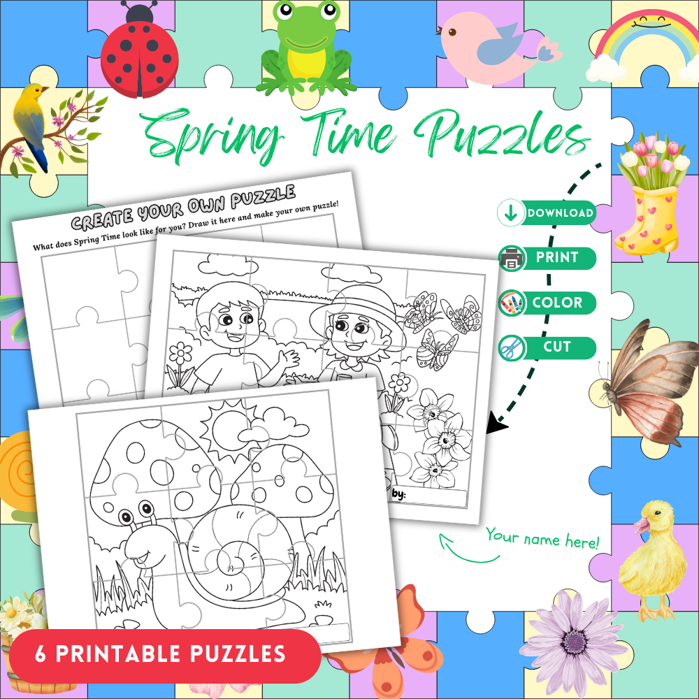 Spring Time Jigsaw Puzzles (downloadable digital product)