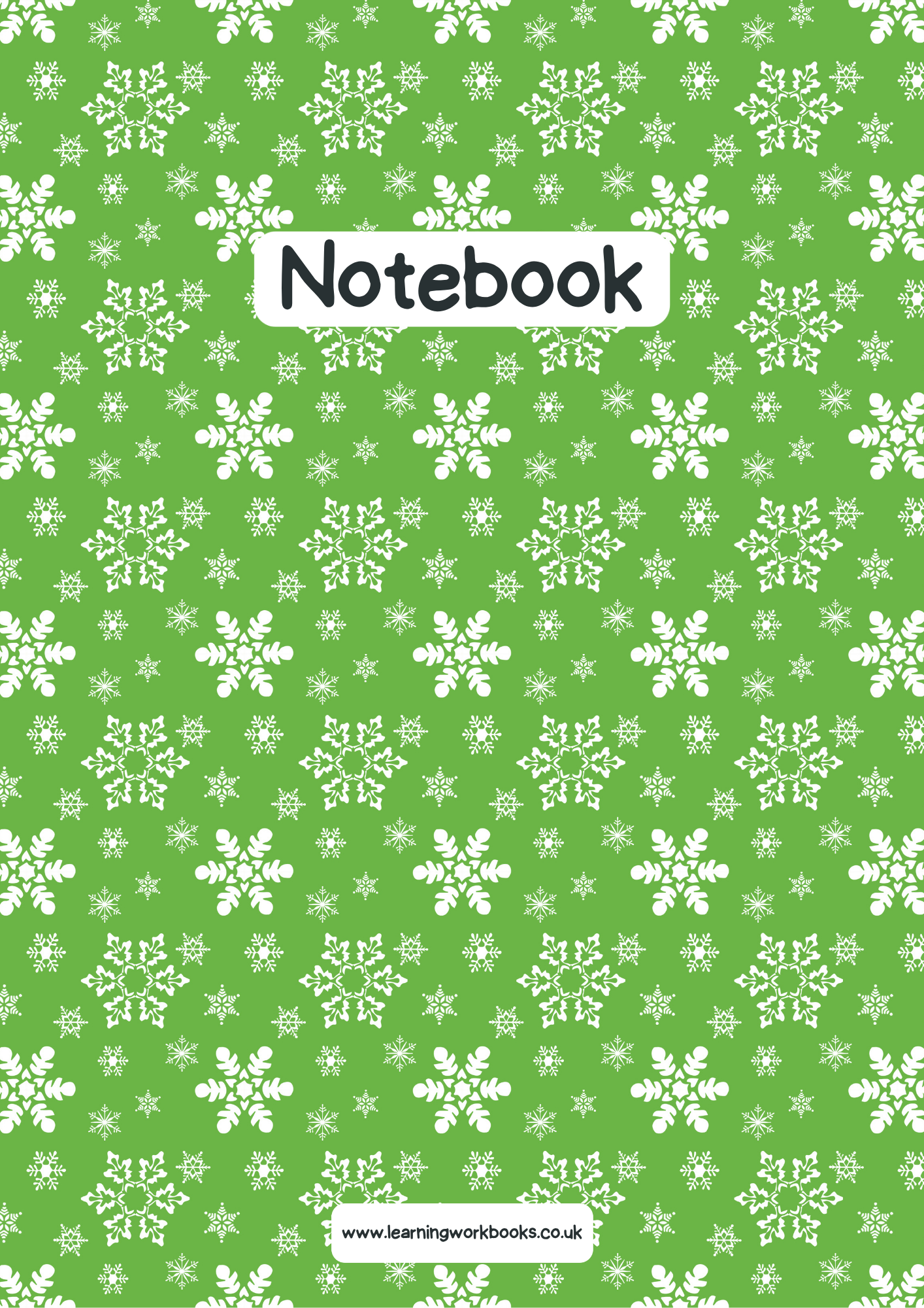 Snowflake A4 Lined Notebook 7 (downloadable digital product)