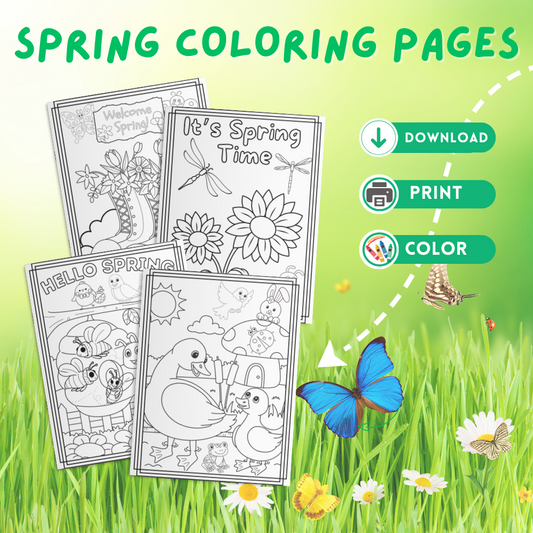 Spring Colouring Pages (downloadable digital product)