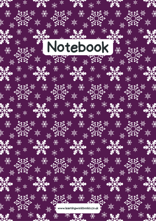 Snowflake A4 Lined Notebook 14 (downloadable digital product)