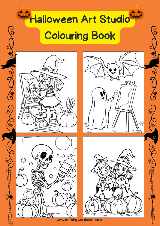 Halloween Art Studio Colouring Book