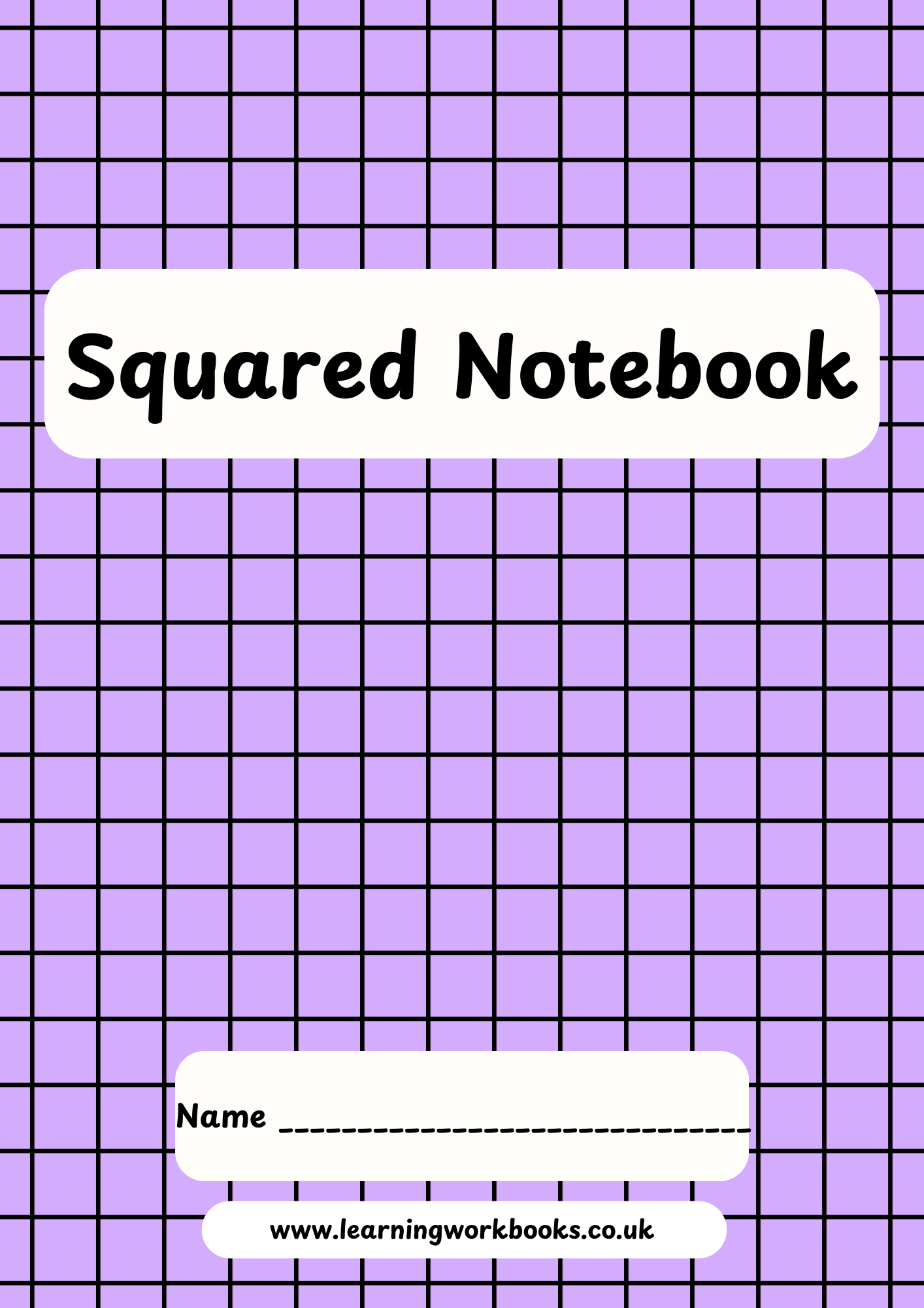 Coloured 10mm Squared Notebook 2 (downloadable digital product ...