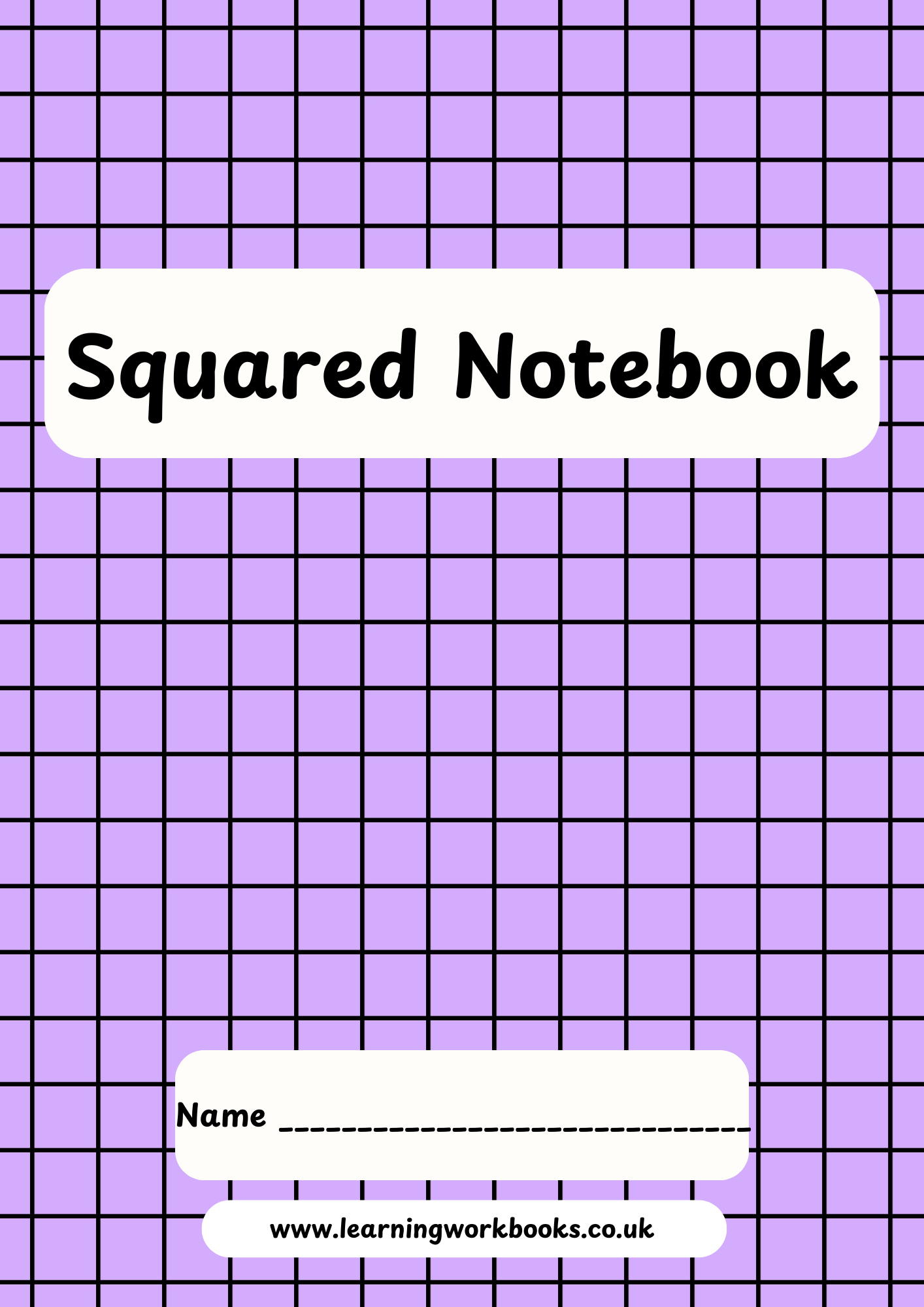 Coloured 10mm Squared Notebook 2 (downloadable digital product)