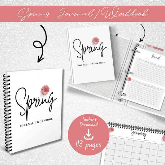 White Spring Journal Workbook