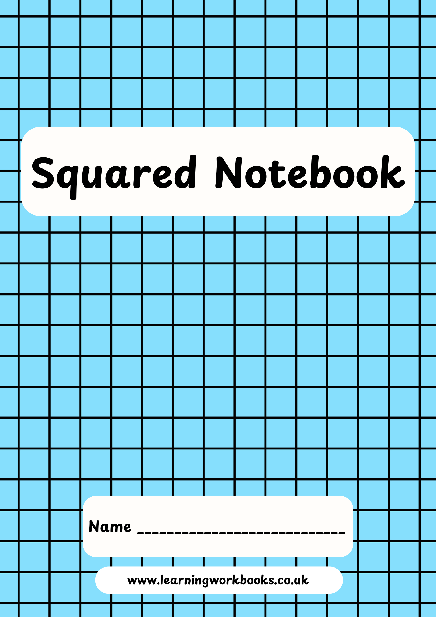 Coloured 10mm Squared Notebook 4 (downloadable digital product ...