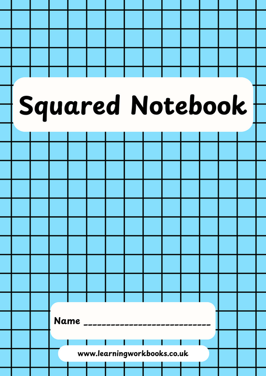 Coloured 10mm Squared Notebook 4 (downloadable digital product)