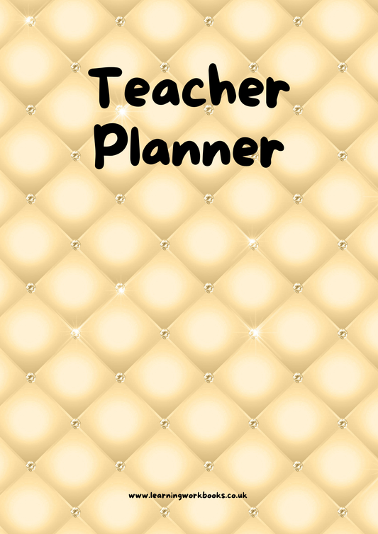 Honey Gold Diamond Stud Teacher Planner