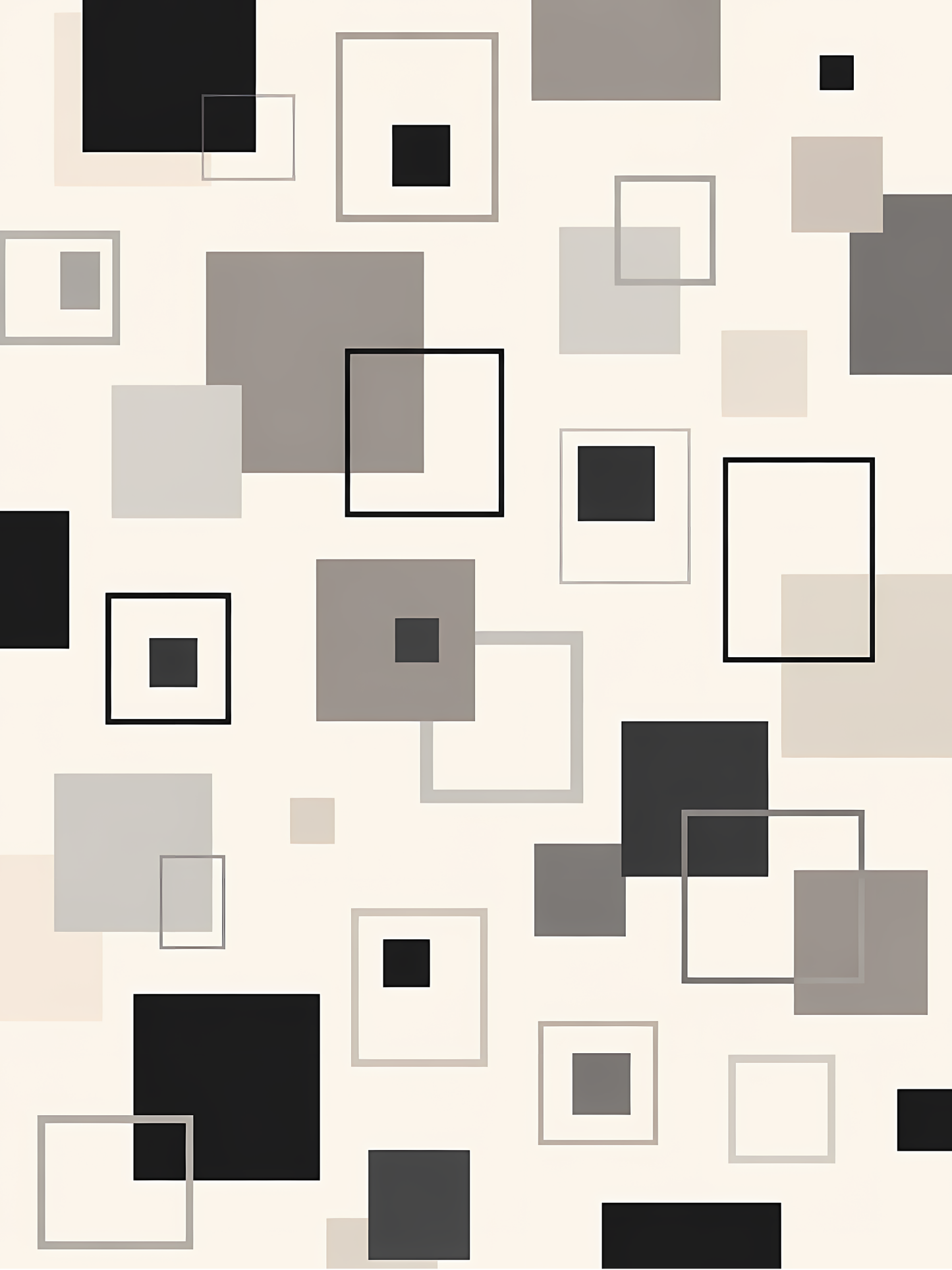Modern Minimalist Geometric Squares Pattern / Geometric Patterns Wall Art 1 / Premium Printable Digital Download