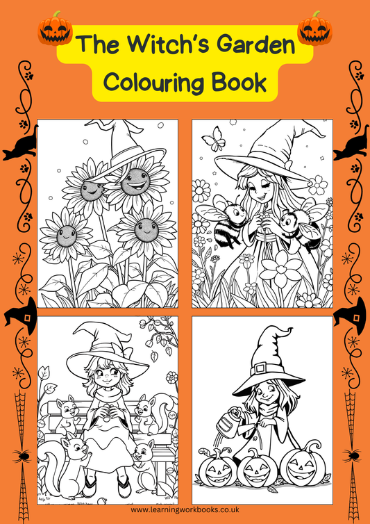 The Witch's Garden Halloween Colouring Book