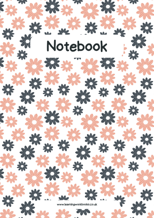 Blooming Flowers Notebook 6 - A4 Lined Notebook