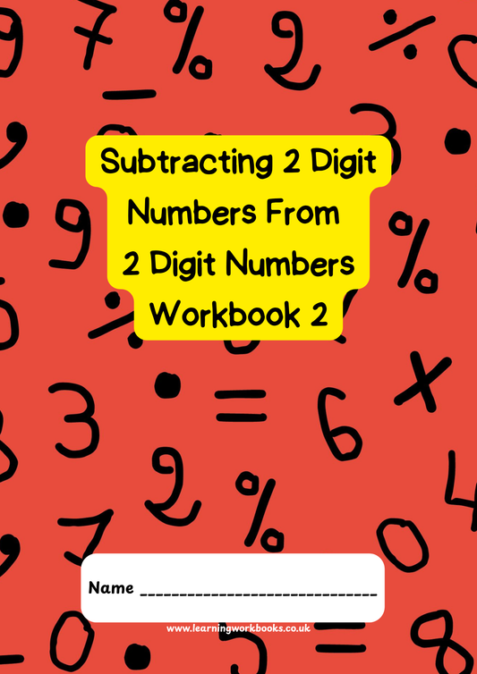 Subtracting 2 Digits From 2 Digit Numbers Workbook 2 (downloadable digital product)