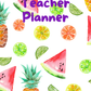 Tropical Fruit Teacher Planner