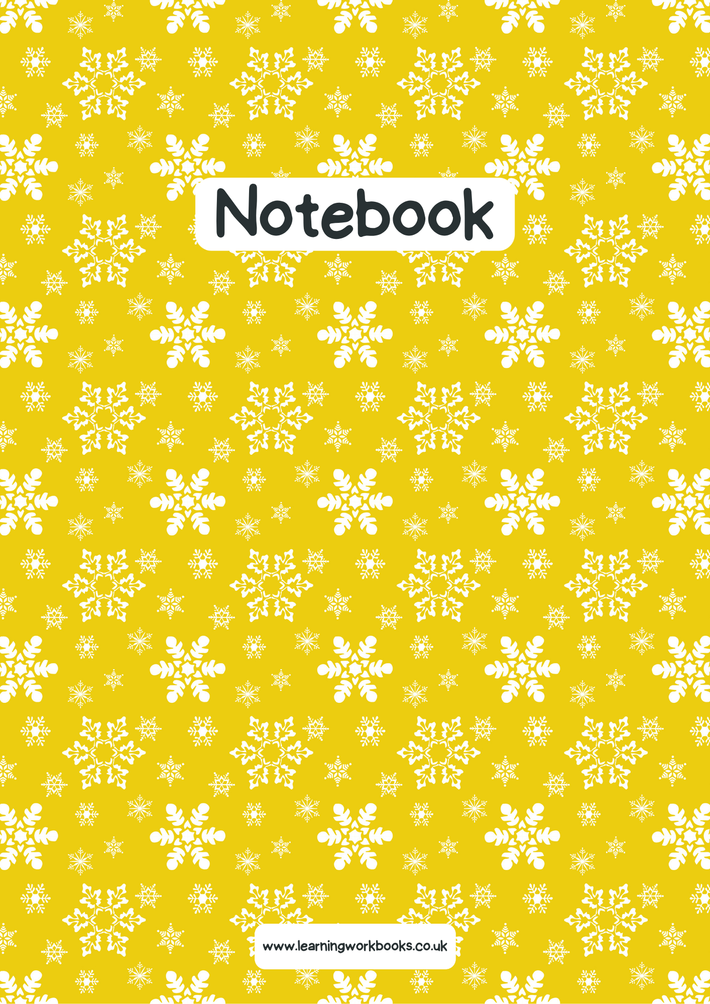 Snowflake A4 Lined Notebook 23 (downloadable digital product)