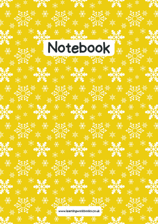 Snowflake A4 Lined Notebook 23 (downloadable digital product)