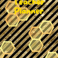 Honey Gold and Black Stripes with Honeycomb Pattern Teacher Planner