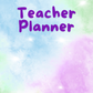 Blue, Green and Purple Galaxy Teacher Planner