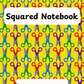 School Pattern 7mm Squared Notebook 16 (downloadable digital product)