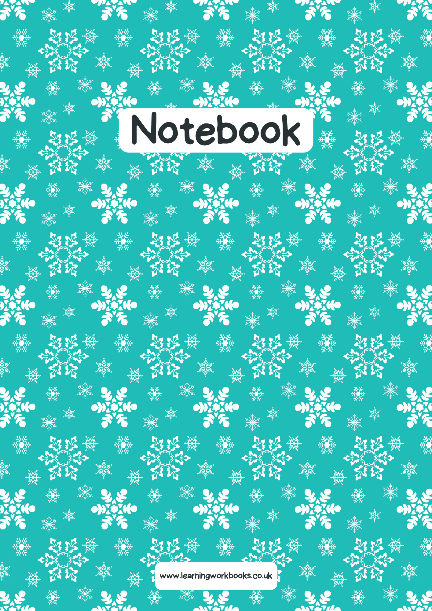 Snowflake A4 Lined Notebook 12 (downloadable digital product)