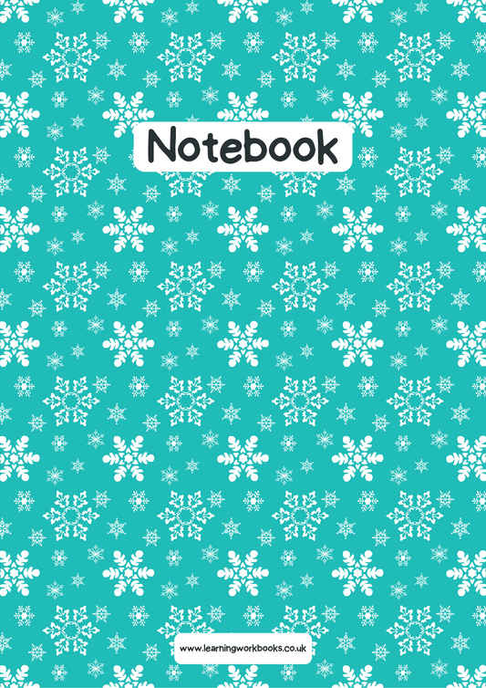 Snowflake A4 Lined Notebook 12 (downloadable digital product)
