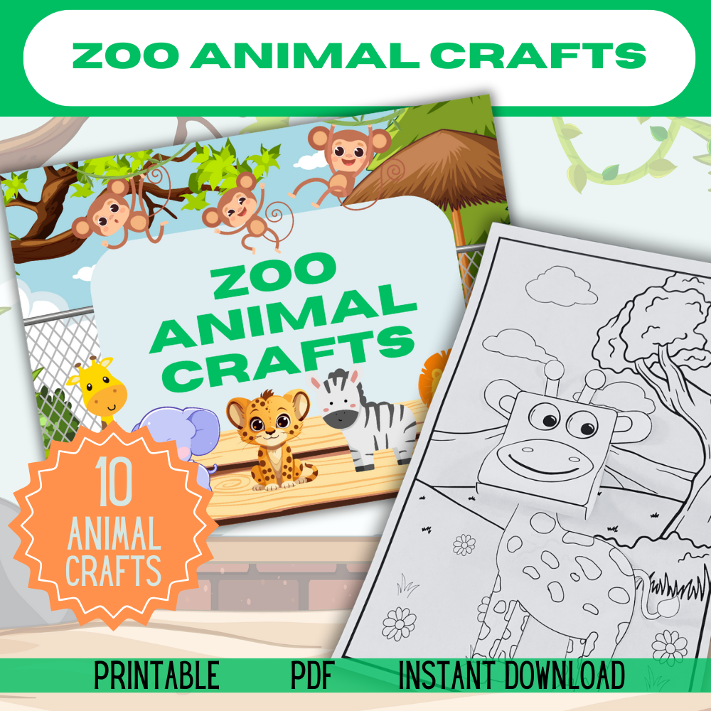 Zoo Animal Crafts (downloadable digital product)