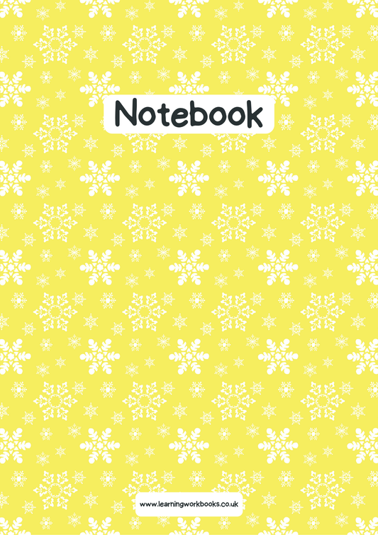 Snowflake A4 Lined Notebook 24 (downloadable digital product)