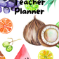 Tropical Fruit and Coconut Teacher Planner