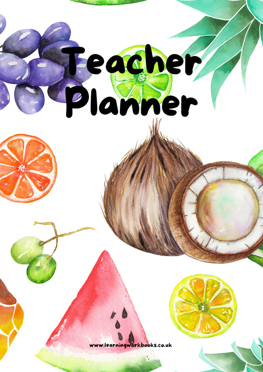 Tropical Fruit and Coconut Teacher Planner