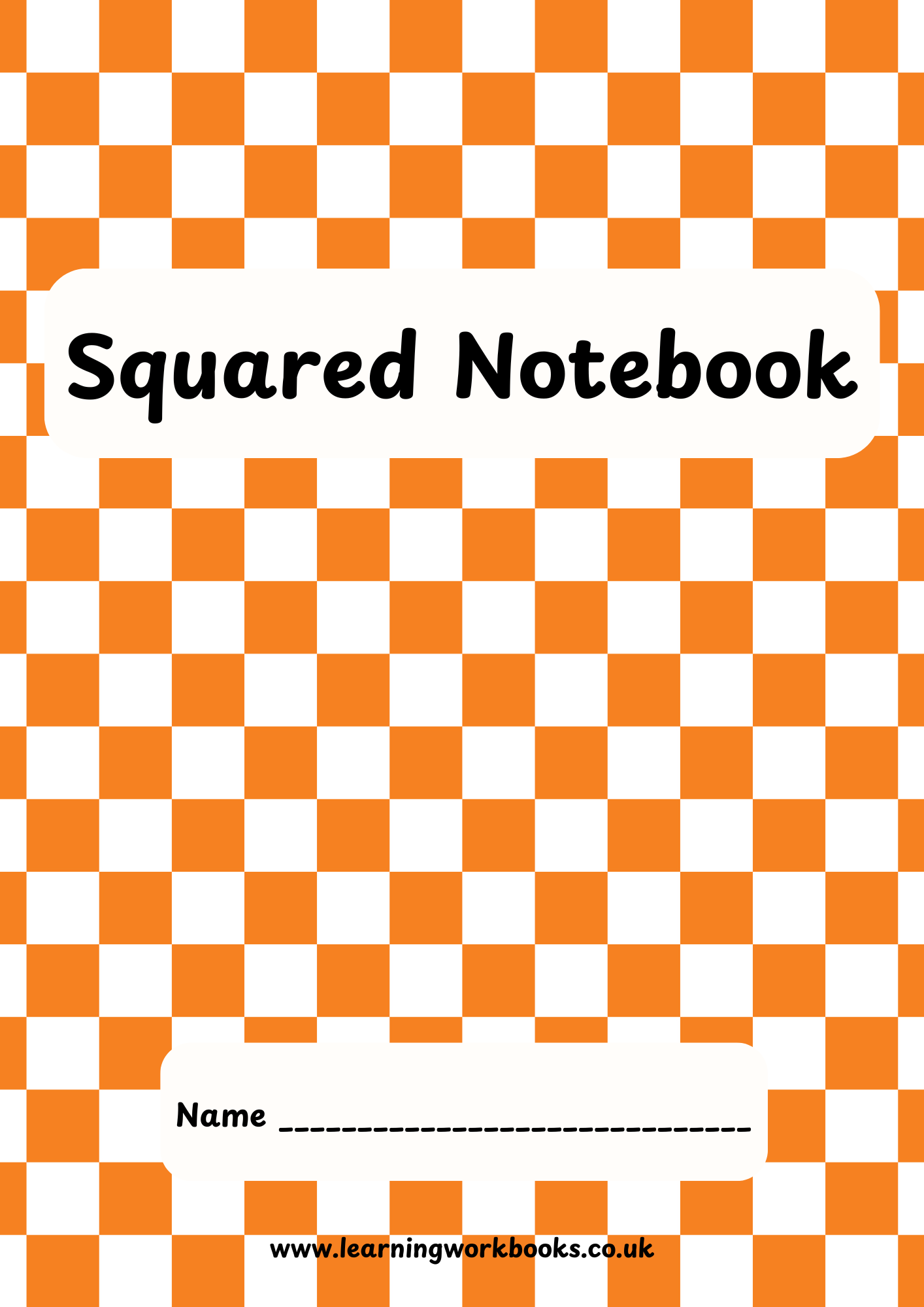 Checked Pattern 20mm Squared Notebook 3 (downloadable digital product)